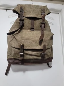 50er 60er Schweizer Armee Militär Rucksack Backpack Canvas Salt Pepper "ALL OG PARTS" - Bild 1 von 22