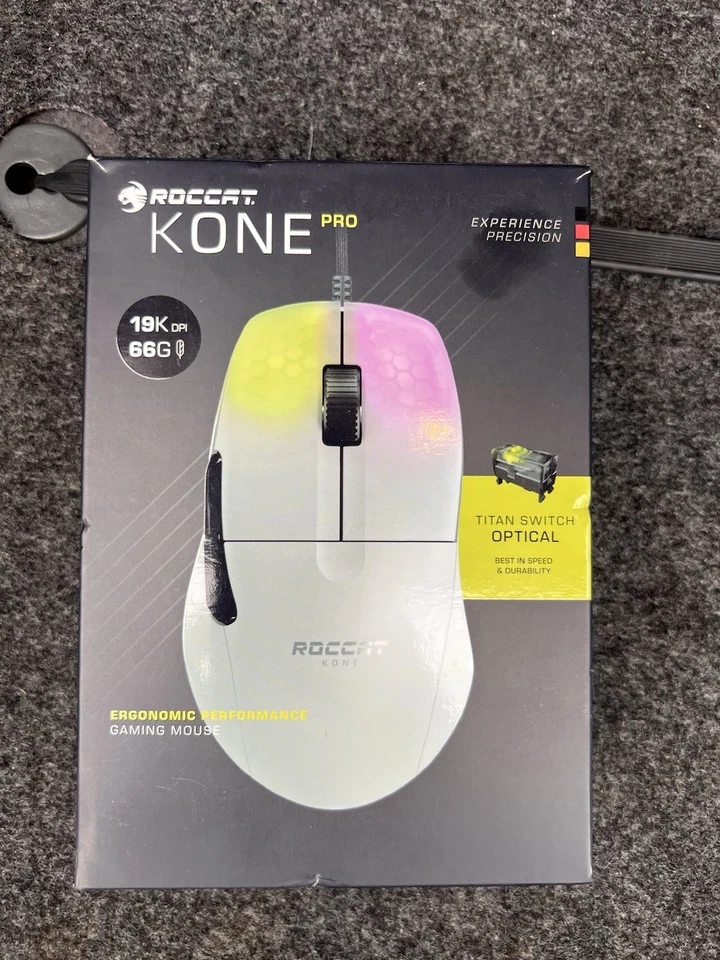 Roccat Burst Pro Gaming Maus PC/Mac Ultraleicht RGB 16.000 DPI Weiß Neu & OVP - Bild 1 von 4