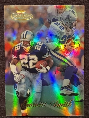 1998 Topps Gold Label Refractor Emmitt Smith #90 Cowboys HOF - Image 1 of 2