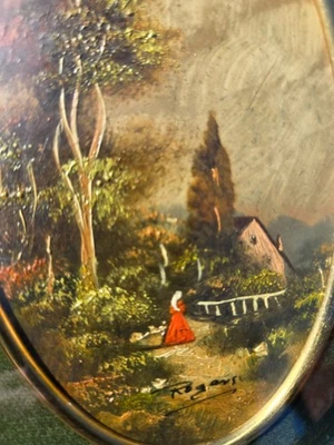 19th Century Vintage Landscape Oil Painting Italy Signed - Image 1 of 4