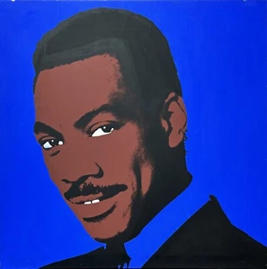 EDDIE MURPHY Original POP ART Portrait STEVE KAUFMAN Acrylic & Silkscreen Canvas - Picture 1 of 5