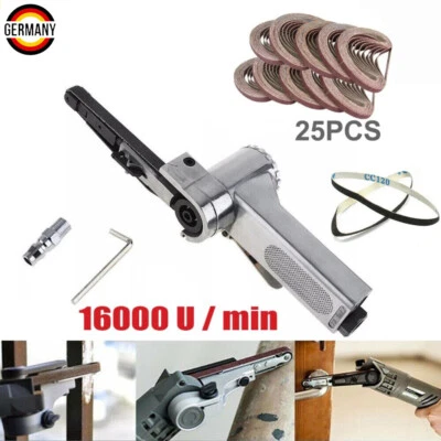 Druckluft Bandschleifer Fingerschleifer 10mm Schleifbänder Druckluftschleifer - Bild 1 von 4