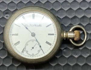 1895 Elgin SILVERINE - Pocket Watch-Lever Set - RAILROAD - FREE SHIPPING - Picture 1 of 7