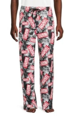 Marvel  (Red logo)  NEW♈Men's Printed lounge Pant size 2XL~Black Marble - Image 1 of 4