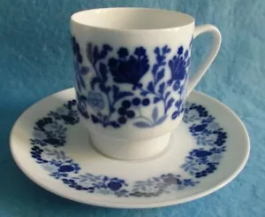 Melitta, Hamburg, Blütenspiel, blau, 1 Tassen + Unter-, Porzellan, Jupp Ernst - Bild 1 von 6