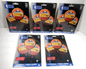 new lot 5 (3 pack) NBA Denver Nuggets Basketball foil mylar 18" party balloons - Foto 1 di 6