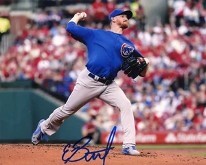 EDDIE BUTLER SIGNED 8X10 PHOTO CHICAGO CUBS COA - Picture 1 of 1