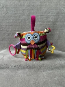 Retired Little Jellycat Hoot Owl Knitted Sensory Activity Soft Plush Toy Stripes - Picture 1 of 5