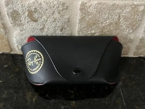 Ray-Ban Leather Sunglasses Case Only Black Pouch Red Velvet Ray Ban Sunglass - Picture 1 of 2