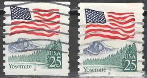 US Scott #2280 Plate Number singles, #8 & 9 - Image 1 of 1