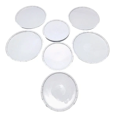 Tommy Bahama Juego de 7 Platos Blancos de Melamina de Plástico 11" Cena 9" Ensalada Foto 1 de 4