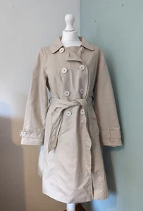 L.K.Bennet Damen beige geknöpft mit Gürtel Herbst Mac Trenchcoat UK Größe 12 - Bild 1 von 9