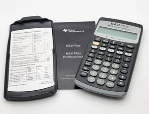 Texas Instruments BAII Plus Professional Calculator&Owner's Manual/Amortization - Picture 1 of 9