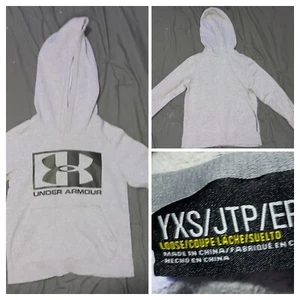 Under Armour Hoodie Sweatshirt Youth Kids Jacket Sweater Size 4 Gray Black - Picture 1 of 4