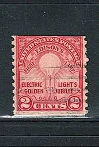US Year of 1929 Edison’s First Lamp Coil Stamp Scott# 656 (Used), - Picture 1 of 2