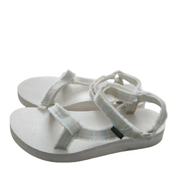 Sandalias universales de lona Teva para mujer de forma media blancas talla 10 EU 41 Foto 1 de 4