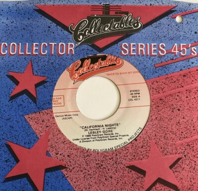 Lesley Gore 45 California Nights / That's the Way Boys Are NEW reissue unplayed - Imagem 1 de 3