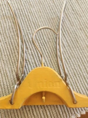 Rare Vintage Union Folding Wood & Wire Travel Hanger Antique Garment Storage - Image 1 of 4