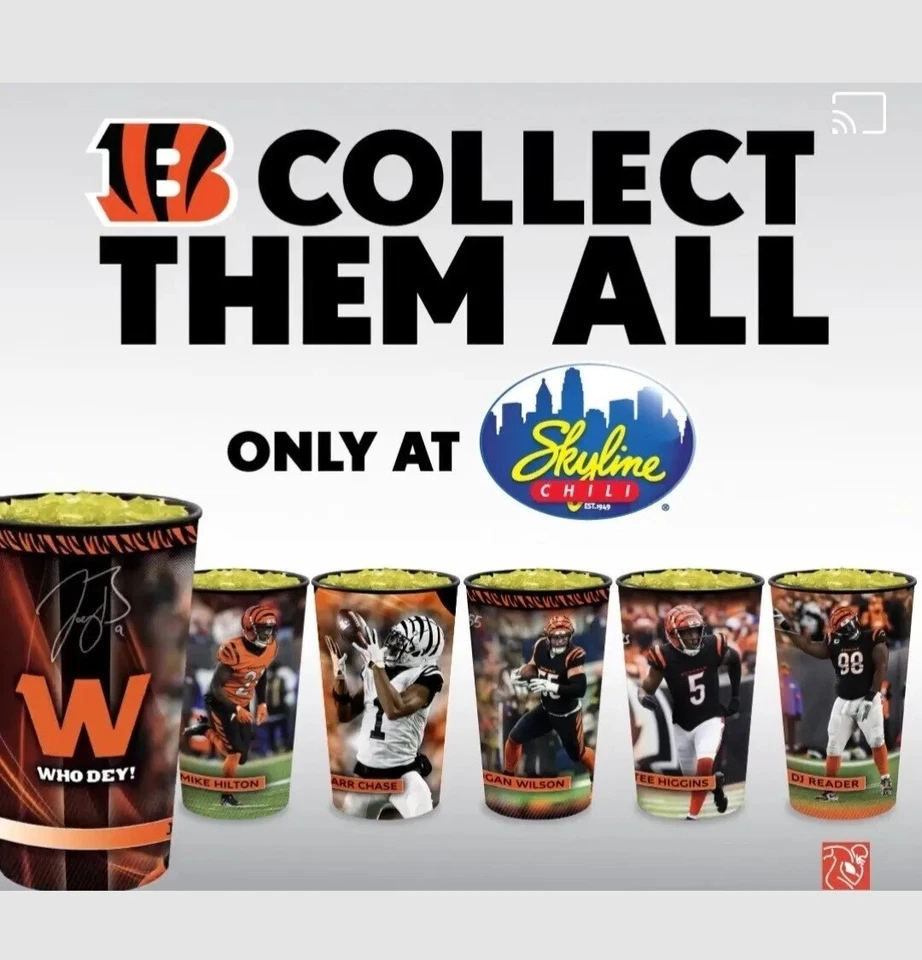 Bengals Skyline Chili Cincinnati Bengals 2023 Copas Coleccionistas #1 a #6 $14 ea Foto 1 de 1