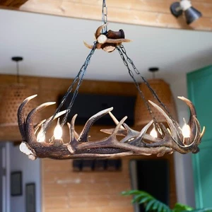 Real Antler Eliptical Chandelier - Picture 1 of 17