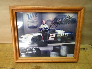 Nascar #2 Rusty Wallace Signed 8X10 Photo File Glossy Framed Picture Miller Ford - Picture 1 of 2