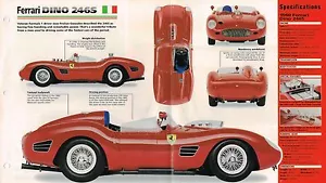 1959/1960 Ferrari DINO 246S Racing SPEC SHEET/Brochure - Picture 1 of 2