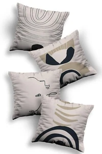 Kissenbezug 45x45 4er Set Premium Quality Raschelstoff Beidseitig Bedruckt OVP - Bild 1 von 5