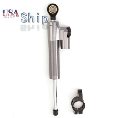 Amortiguador de dirección CNC gris horquilla estabilizador lineal para EX300 ZX300R NINJA 300R 250R Foto 1 de 4