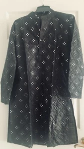 Men’s Embroidery Work Kurta with White Payjama - Picture 1 of 2
