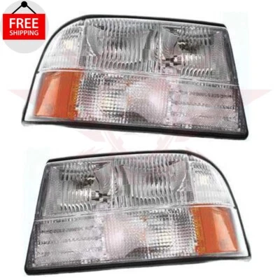 New Front Headlight Left and Right Side Set of 2PC Fits 1998-2004 GMC Sonoma - Image 1 of 4