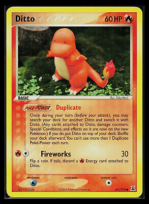 Pokemon Card - Ditto - 61/113 (Charmander) EX Delta Species