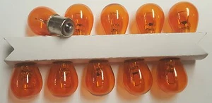 Caja de 10 PIEZAS 1141 (1156) bombilla automotriz en miniatura (ámbar) - Imagen 1 de 2