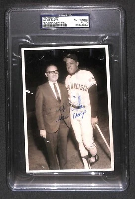 Willie Mays "The Say Hey Kid" Autographed Signed Vintage 60s Original Photo PSA - Image 1 of 2