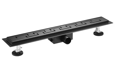 BC-ELEC CANIVEAU DE DOUCHE 90cm EN INOX BLACK MATT, STERFPUT DE DOUCHE, HAUTEUR AJUST...