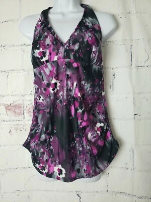Tankini de maternidad Liz Lange solo pequeño traje de baño multicolor cuello en V halter Foto 1 de 4