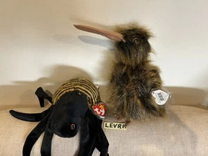 2 lot SPINNER spider & BEAK bird Ty Beanie Buddy Buddies  10” NEW - Picture 1 of 1