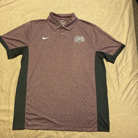 Nike Montana Grizzlies Red Gray Dri-Fit Polo Shirt Men’s LARGE Football Cover
