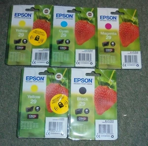 5 x Genuine Epson 29 ink cartridges - see listing - FREE UK DELIVERY! - Picture 1 of 1