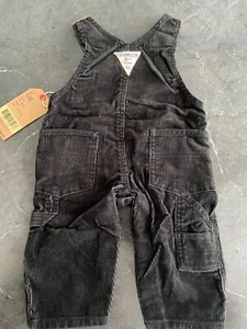 Oshkosh B'Gosh Overall Größe 6 Monate schwarz Cord Vestbak Pinguin Stickerei - Bild 1 von 5
