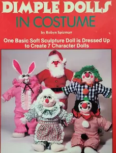 Dimple Dolls in Costume Soft Sculpture Sewing Patterns Santa Claus Witch Rabbit - Picture 1 of 5