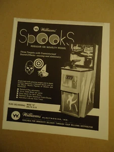 Williams' Spooks shooting game Williams' Electronics AD - Picture 1 of 1