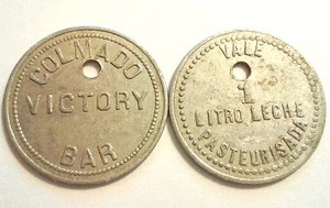 LECHE Colmado VICTORY BAR HUMACAO Puerto Rico Milk Dairy Ficha Token Vale Coin - Picture 1 of 4