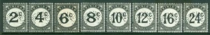 SG D26-D33 Trinidad 1947-61. Juego de 8 2c-24c, sobreimpreso espécimen perfecto. Fino... - Imagen 1 de 1