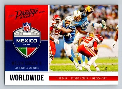 Melvin Gordon III 2020 Panini Prestige Worldwide #WW-MG Los Angeles Chargers - Image 1 of 2