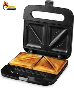 Electric Sandwich Maker with Non-Stick Plates, Indicator Lights, Cool Touch Hand - Picture 1 of 12