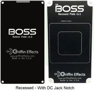 BOSS RECESSED w NOTCH Pedal Bottom Plate mounting pedalboard Not Plastic! Metal! - Picture 1 of 1