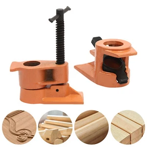 1'' Heavy Duty Pipe Clamp Fixture Pipe Clamp Fixture Woodworking Full Set - Imagen 1 de 21