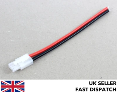 Male Tamiya connector pigtail/cable with 110mm 14 AWG silicone wire for RC - Image 1 of 3