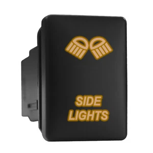 SIDE LIGHT Orange LED Backlit Short Push Button 1.28"x 0.87" (Fit: Toyota) - Picture 1 of 6