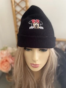 Minnie Mouse Hat Knit Beanie Disney Collection by Neff Black One Size Very Good - Picture 1 of 24